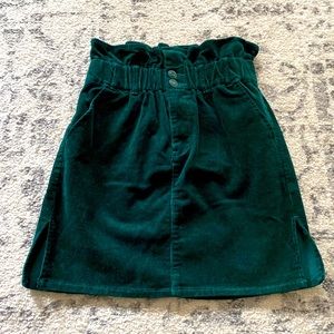 Cordaroy Green Skirt